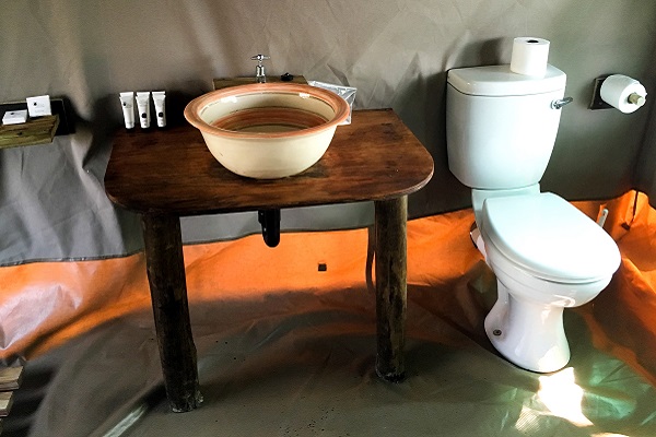 Bathroom at Bushman Plains comprises of flush toilets and was basins